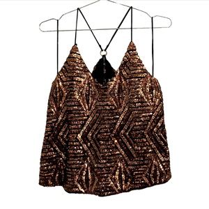 -M Adorable sugar+sequin lips cami I just have no where to wear it to anymore